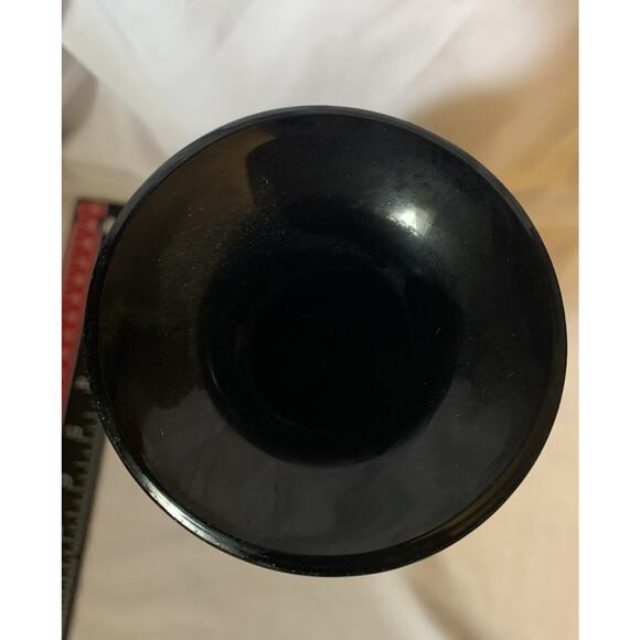 Art Glass Multicolor Hand Blown Metallic Black 9” Vase - Picture 6 of 7